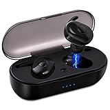 Wireless Earbuds, [2020 Upgraded] True Bluetooth Headphones, Bluetooth 5.0 / IPX7 Waterproof/Stereo Hi-Fi Sound / Wireless Earphones with Portable Charging Case by HISILI