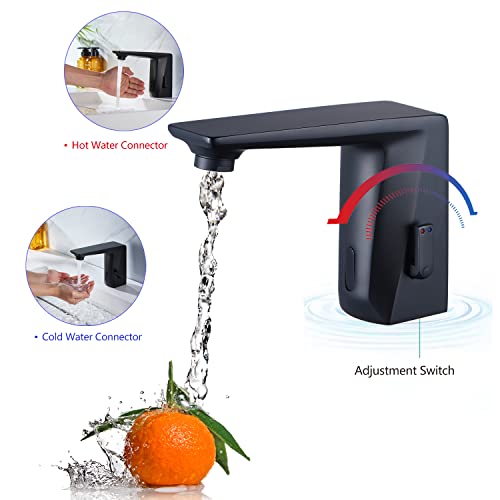 Electronic Automatic Sensor Touchless Bathroom Sink Faucet with Supply