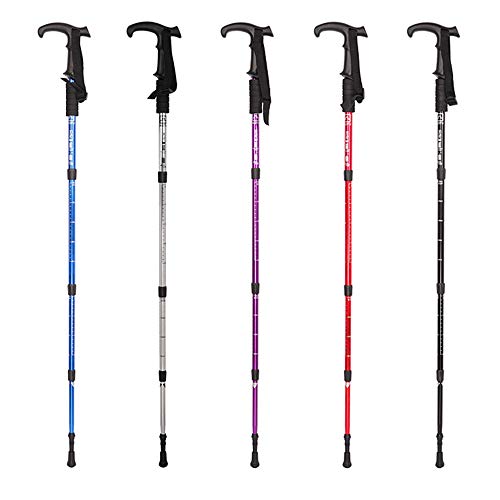 AT7555 Aluminum Alloy Trekking Poles Folding Adjustable Ultralight Walking Stick for Hiking Backpacking Snowshoeing