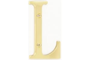 ZHONGWANG HARDWARE ZW Hardware B100 4 Inch Solid Brass Bright Brass House Letter L