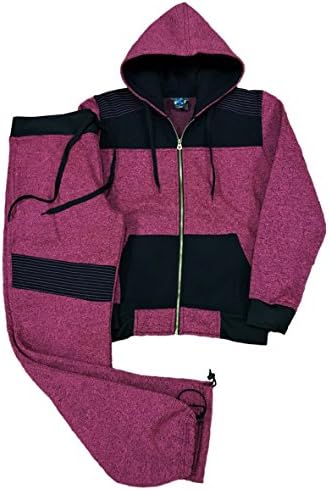Women Classic Two Tone Sweatsuit Fleece Set Outfit Hoodie Activewear Sweatpant and Sweat Jacket