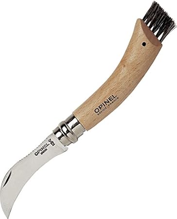 Opinel Pilzmesser, Sandvik-Stahl, Buchenholz, Wildschweinborsten