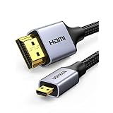 UGREEN 10FT Micro HDMI to HDMI Cable 4K 60Hz, Braided Micro HDMI Adapter Support Two-Way Transmission HDR 3D ARC 18Gbps Compatible with Hero 7 6 5 Sony A6000 A6300 Camera Nikon B500 Yoga 3 Pro (Tamaño: 10 Feet)