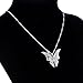 CS-DB 1 PCS 9K White Gold Plated Butterfly Pendant+Chain Women Lady Girl Sterling (Style 01)
