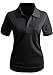 CLOVERY Women's Casual PK Polo Shirts 3-Button Short Sleeve
