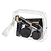 Sariok 3pcs/pack Clear Toiletry Bag with Zipper TSA Approved Travel Cosmetic Bag PVC Make-up Pouch Handle Straps for Women Men, Carry On Airport Airline Compliant Quart Bags 3-1-1 Kit Luggage