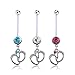 richbest 3Pcs Cute Little Feet Style Pregnancy Belly Button Ring