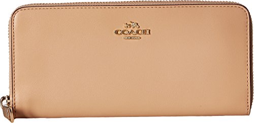 COACH Women's Slim Accordion Zip Wallet in Smooth Leather Li/Beechwood One Size