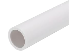 MECCANIXITY PVC Rigid Tube Round Pipe Hardware Tubing 19.4mm(3/4 inch) ID 25mm(1 inch) OD 350mm White High Impact for Water Pipe Crafts Cable Sleeve
