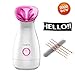 Nano Ionic Warm Mist Facial Steamer(Built-in Ion Lamp),Hot Mist Moisturizing Cleansing Pores Face Steamers Sprayer Face Humidifier Hydration System Home Sauna SPA ,Blackhead Remover Kit Hair Band Free