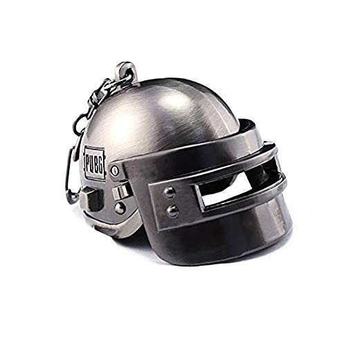 Focux PUBG Playerunknown's Battlegrounds Level 3 Helmet KeyChain Helmet Accessories PUBG Keychain Charm Souvenir Gifts PUBG Logo (Large Helmet)