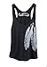 Feather Racerback Yoga Tank Top Black