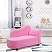 Costzon Kids Chaise Lounge Sofa Couch Set Children Modern Seat Furniture (Pink/Coral Fleece Chaise Longue)