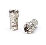 THE CIMPLE CO - Coaxial Cable Screw On Connector | 4 Pack | Twist On Type Fitting for RG6 Coax Cable - for Easy Installation, no Tool Required