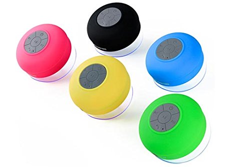 Splash Tunes Shower Speaker - Waterproof Bluetooth Shower Speaker, Portable, Hands-Free, Wireless, Water Resistant, Shower Speaker with Built-in Mic and Suction Cup - Black