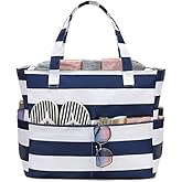 Bluboon Beach Bags for Women, Large Waterproof Tote Bag With Wet Compartment for Pool Weekender Travel Gym