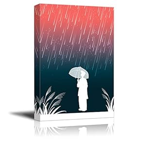 Canvas Wall Art Scenery Under The Starry Night Pictures Home Wall Decorations for Bedroom Living Room Paintings Canvas Prints Framed - 12x18 inches