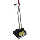 Unger Ergo Dustpan [with Broom] - Aluminum Handle - Black, Silver, Redhandle