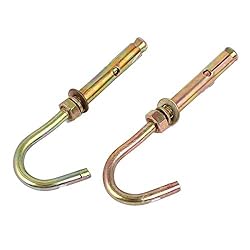 L-A Set of 3 Open Cup Hook Colored Galvanized Steel