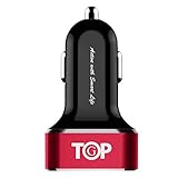 Car Charger, TopG 3-Port USB Car Charger with PowerIQ Technology for iPhone 7 6S Plus 6 Plus 6 5SE 5S 5 5C 4S, Samsung Galaxy S7 S6 Edge, Note 7 5 4 S5 Tab S,LG G5 G4,HTC,Nexus 5X 6P,iPads Pro Portable