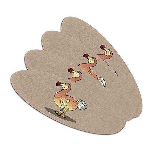 Dodo Bird Double-Sided Oval Nail File Emery Board Set 4 Pack