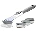 Kitchen Dish Scrubber Soap Automatic Dispenser Dishwashing Scrubber Sink Brush for Dish Scrub Brush with Soap Handle Diswasher Brush