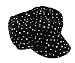 Glitter Sequin Trim Newsboy Style Relaxed Fit Cap ,Black ,One Size
