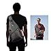 ZHF Unisex Sling Bag Chest Shoulder Day Pack Small Backpack Black, with YKK Zippers