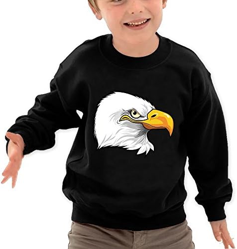 Guxin American Bald Eagle Head Child Round Collar Pullover Hoodie Toddler/Kids Long Sleeve Sweatshirts
