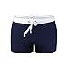 Cocobla Men Swim Brief Sexy Surfing Board Shorts Beach Boxer Swimming Trunks with Pockets Navy Blue