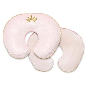 Boppy Nursing Pillow and Positioner—Luxe | Pink Princess with Gold Crown Embroidery | Breastfeeding, Bottle Feeding and…