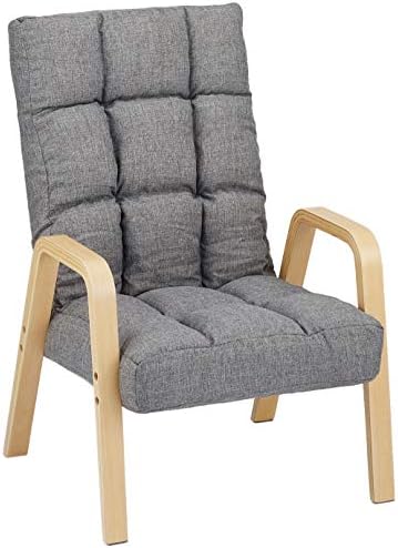 アイリスオーヤマ 椅子 ウッドアーム チェア Mサイズ グレー Wac M