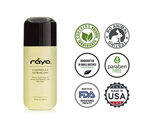 RAYA Calendula Astringent with AHA 6 oz (G-206) | Glycolic Facial Toner for Combo and Partially Oily Skin Prone to Break-Outs | Helps Normalize pH and Fight Bacteria | Made With Alpha Hydroxy Acids - Thumbnail 3