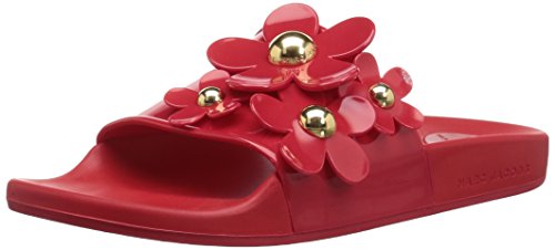  - Marc Jacobs Women's Daisy Aqua Slide Sandal, red, 36 M EU (6 US)