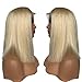 613 Blonde Bob Wig Colored 13x6 Deep Part Human Hair Wigs with Baby Hair Glueless Lace Front Wigs with Pre-Plucked Hairline 150% Density Straight Wig for Black Women 12 Inch