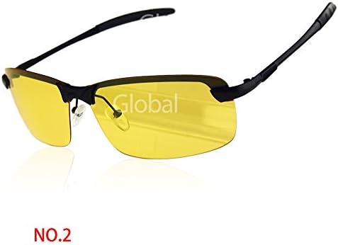 Meidus Mei Night View Vision Glasses Mirror for Driving Anti-Glare Polarized Safe Driving UV400 Protection Eyewear No.2 Black