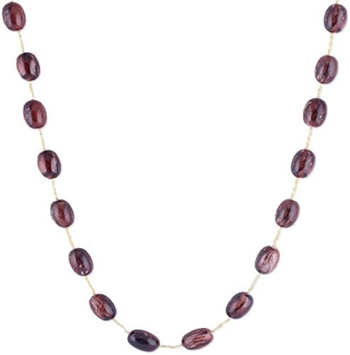 Bling studio brown wooden beads necklace closed loop 17 metal alloy and stone.Declaimer:Product color may slightly vary due to photographic lighting sources or your monitor settings.