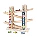 WOOKA Wooden Race Track Car Ramp Racer with 4 Mini Cars First Wood Toy for Toddlers, 1 2 Years Old Boys and Girls