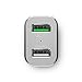 Quick Charge Car Charger, BlitzWolf 30W Qualcomm QC 2.0 Dual USB Car Charger for Samsung Galaxy S5 S6 Edge Edge+, Note 5 4 Edge, Nexus 6, HTC M9, Xperia Z3 / Z2, Moto X (Silver)