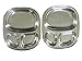 Qualways Kids's Tray - Divided Stainless Steel Tray Set of 2