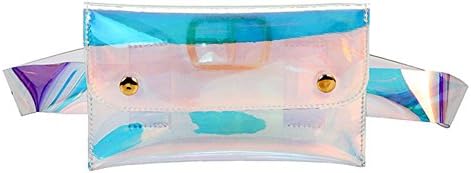 HOSPORT Clear Waist Bag Shining Transparent Belt Bag Handbags Laser Chest Pack for Women