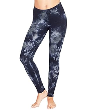 Women's Tie Dye Cotton Yoga Pants Blue Gray XL
