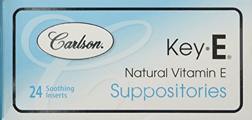 Carlson Key-E Suppositories, Vitamin E, Box of 24