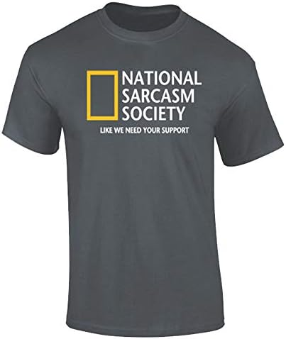 Mens National Sarcasm Society Geographic Parody Funny T-Shirt