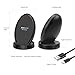 Fast Wireless Charger with Cooling Fan, 10W Dual-Coil Qi Certified Quick Wireless Charger Charging Pad Stand(No AC Adapter) for iPhone Xs Max iPhone 8 8 Plus Galaxy S9/S9 Plus Note 8/5 S8/S8 and More