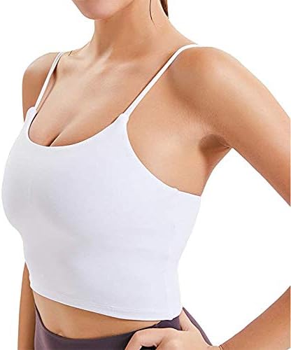 Norhu Women’s Longline Sports Bra Padded Yoga Gym Fitness Cami Cropped Tank Top