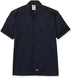 Dickies Men's Short Sleeve Work Shirt (6X-Large, Dark Navy)