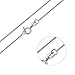 SWOPAN 925 Sterling Silver 0.8MM Italian Box Chain Necklace with Platinum or 18K White Gold Plated Chain Super Thin Lightweight Strong - Spring Ring Clasp - 16