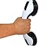 FChome Shower Wall Suction Cup Grab Bars,12 Inches Shower Handle Bar Offers Safe Grip with Strong Hold Suction Cup for Safety Grip Grab in Bathroom，Black