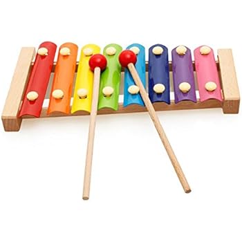 Melissa & Doug Xilofono Rotante A Traino: Giocattolo Musicale In Legno Per Bambini 18m+ - 2